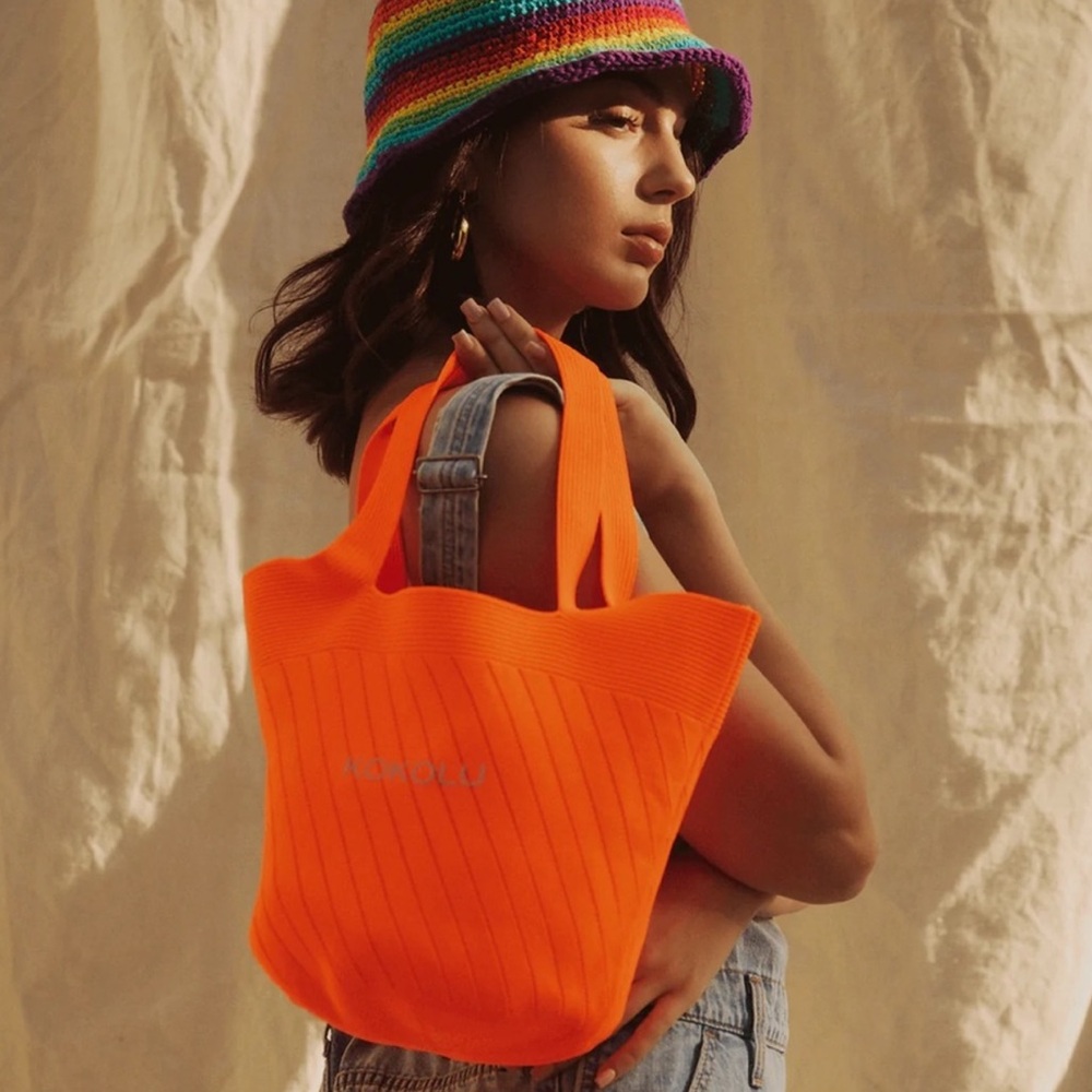 Kokolu Daily Eight Eco Tote Bag in Neon Orange